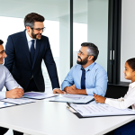 **

"A confident financial advisor, fully clothed in professional business attire, meeting with a family in a modern office setting, reviewing investment options with charts and graphs. Family-friendly, safe for work, modest clothing, appropriate content, perfect anatomy, natural proportions, financial planning concept, high quality."

**