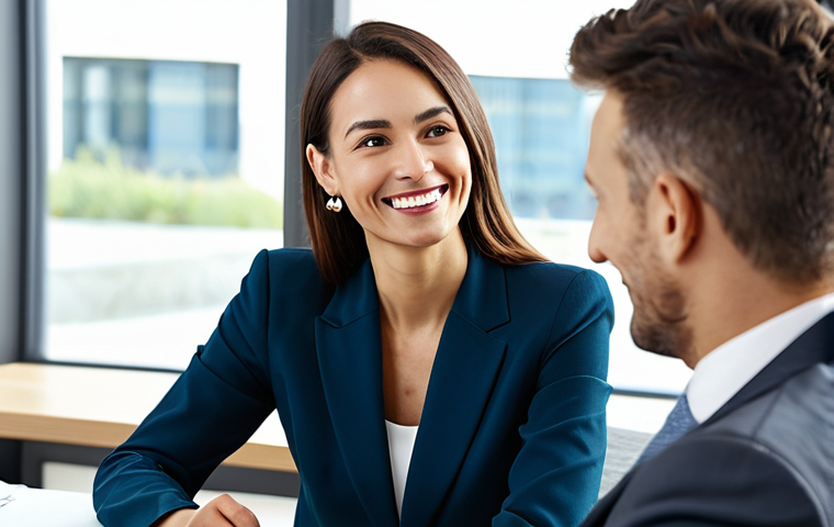 **

"A professional financial advisor, fully clothed in a modest business attire, having a discussion with a client in a bright and modern office setting.  The advisor is smiling reassuringly. The client is listening attentively. Safe for work, appropriate content, perfect anatomy, correct proportions, well-formed hands, natural pose, professional, family-friendly."

**